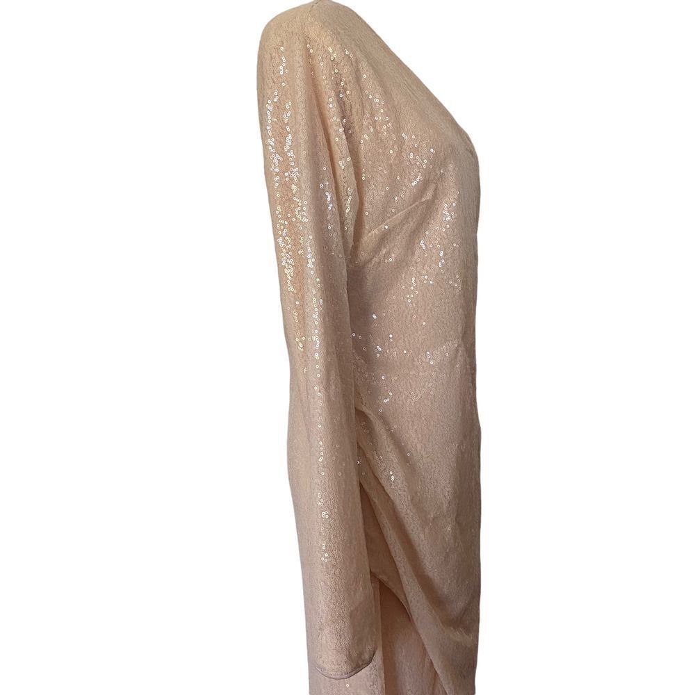 š
ŗlulu's Dress Sequin One Sleeve Midiā Blush Pink Size XL - Picture 6 of 11